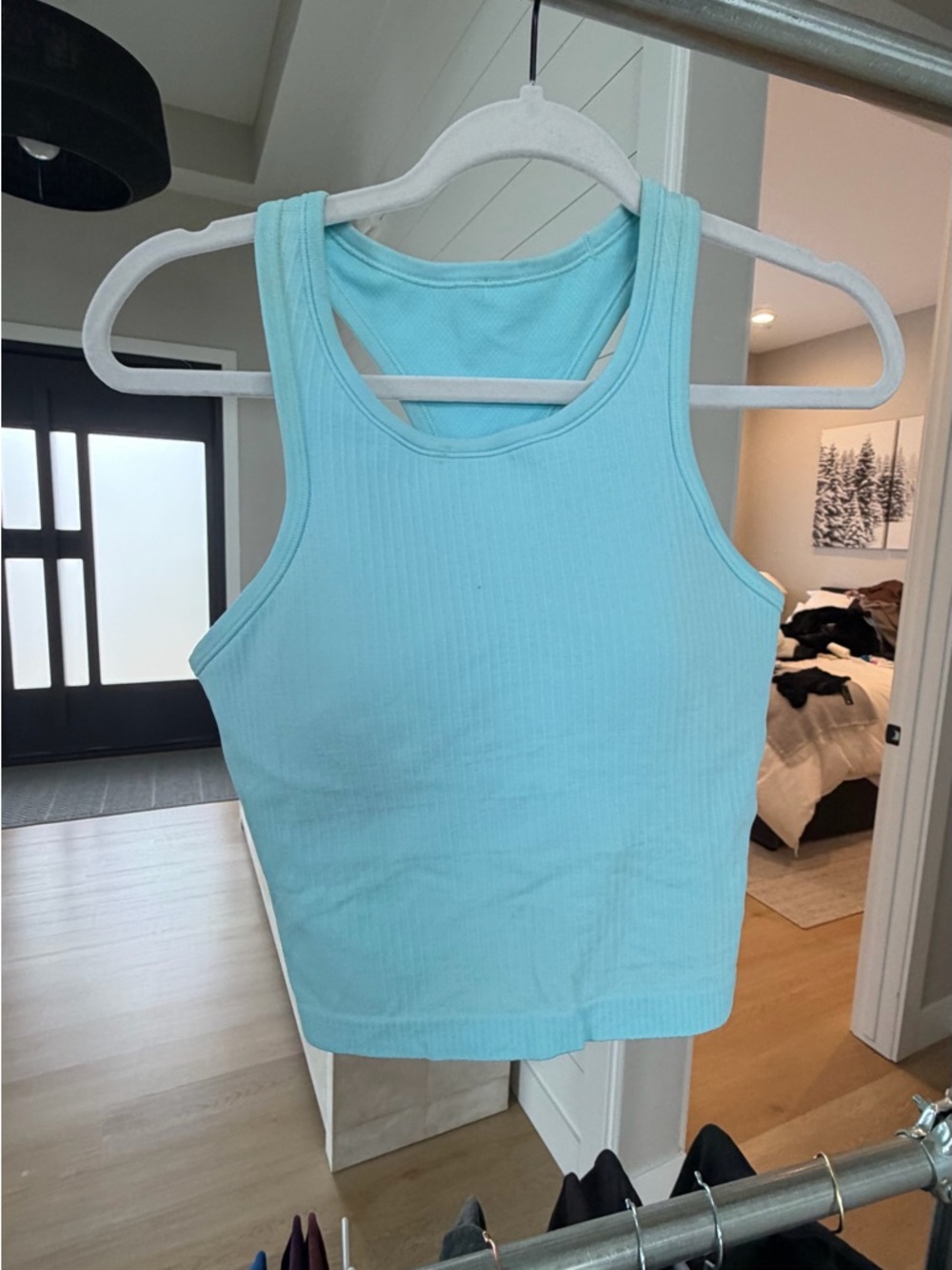 Lululemon Women's Ribbed Racerback Tank Top - Light Blue sz 6